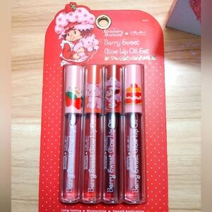 Strawberry Shortcake 🍓 Berry Sweet Glow Lip Oil Set 4-Pack 🆕